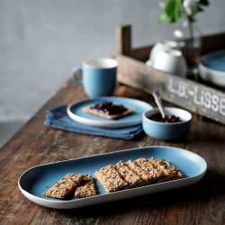 Studio Round North Serveringsfad 38x19 cm - Mat Hvid/Mat River