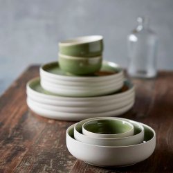 Studio Round North Sk�l �11 cm - 4 Pak - Mat Hvid/Blank Moss