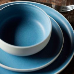 Studio Round North Sk�l �15 cm - Mat Hvid/Mat River