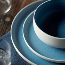 Studio Round North Frokosttallerken �21 cm - Mat Hvid/Mat River