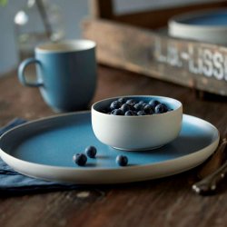 Studio Round North Frokosttallerken �21 cm - Mat Hvid/Mat River