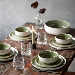 Studio Round North Middagstallerken �27 cm - Mat Hvid/Blank Moss