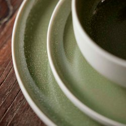 Studio Round North Middagstallerken �27 cm - Mat Hvid/Blank Moss