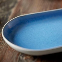 Studio Round North Serveringsfad 38x19 cm - Mat Hvid/Blank River