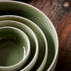 Studio Round North Salatsk�l �25 cm - Mat Hvid/Blank Moss