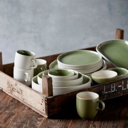 Studio Round North Salatsk�l �25 cm - Mat Hvid/Blank Moss