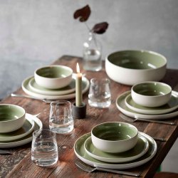 Studio Round North Salatsk�l �25 cm - Mat Hvid/Blank Moss