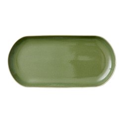 Studio Round North Serveringsfad 38x19 cm - Mat Hvid/Blank Moss