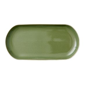 Studio Round North Serveringsfad 38x19 cm - Mat Hvid/Blank Moss