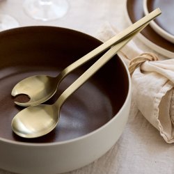 Studio Round North Salatbestik - Guld Finish