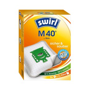 Swirl Stvsugerpose M40 - 5 Stk. + Filter