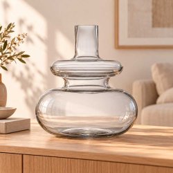 Zone Inu Vase - 33 cm. - Klar Glas