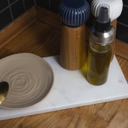 Ztone Copenhagen Marmor Bakke - 36 x 15 cm. - Hvid