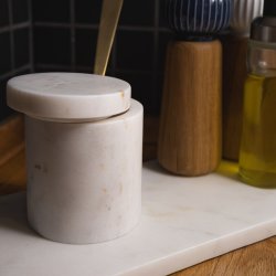 Ztone Copenhagen Marmor Krukke m. Lg - Hvid