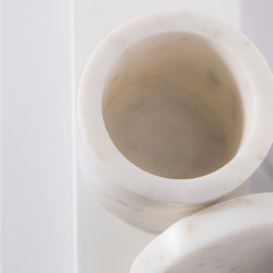 Ztone Copenhagen Marmor Krukke m. Lg - Hvid