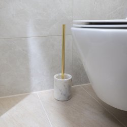 Ztone Copenhagen Marmor Badevrelsesst - 3 Dele - Hvid/Messing