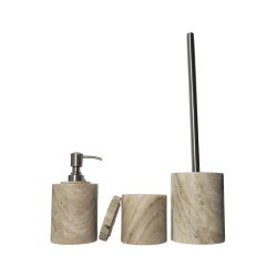 Ztone Copenhagen Marmor Badevrelsesst - 3 Dele - Beige/Stl