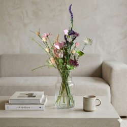 Kunstig Blomsterbuket Vild Flora - Rosa/Lavendel