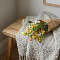 Kunstig Blomsterbuket Vild Flora - Hvid/Gul