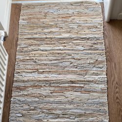 Lder Gulvtppe - Firkantet - Natur