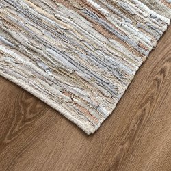 Lder Gulvtppe - Firkantet - Natur