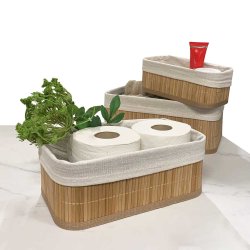 Opbevaringskurve - 3 stk. - Bambus