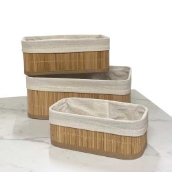 Opbevaringskurve - 3 stk. - Bambus