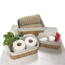 Opbevaringskurve - 3 stk. - Bambus