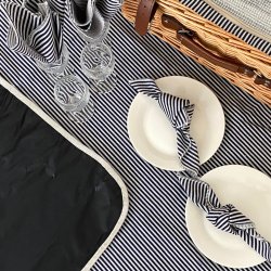 Picnickurv inkl. Indhold til 4 Personer - Brun Pil