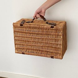 Picnickurv inkl. Indhold til 4 Personer - Brun Pil