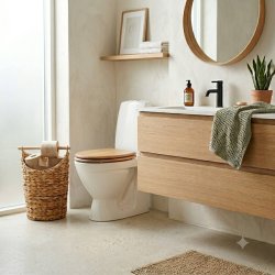 Kurv m. Toiletrulleholder - Natur