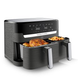 OBH Nordica Dobbelt Airfryer - Dual Easy Fry &amp; Grill - 5,3 + 3,1 Liter
