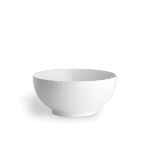 Royal Copenhagen Hvid Riflet Skl 18 cm. 110 cl.